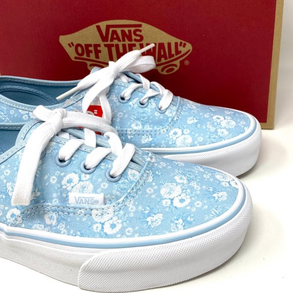 💖MEGA SALE💖VANS Womens  AUTHENTIC PLATFORM Tonal Floral Blue   VN0A3AV87O7 - Picture 5 of 10